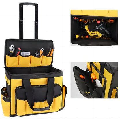 Durable Trolley Storage Wheels Electrician Tool Bag