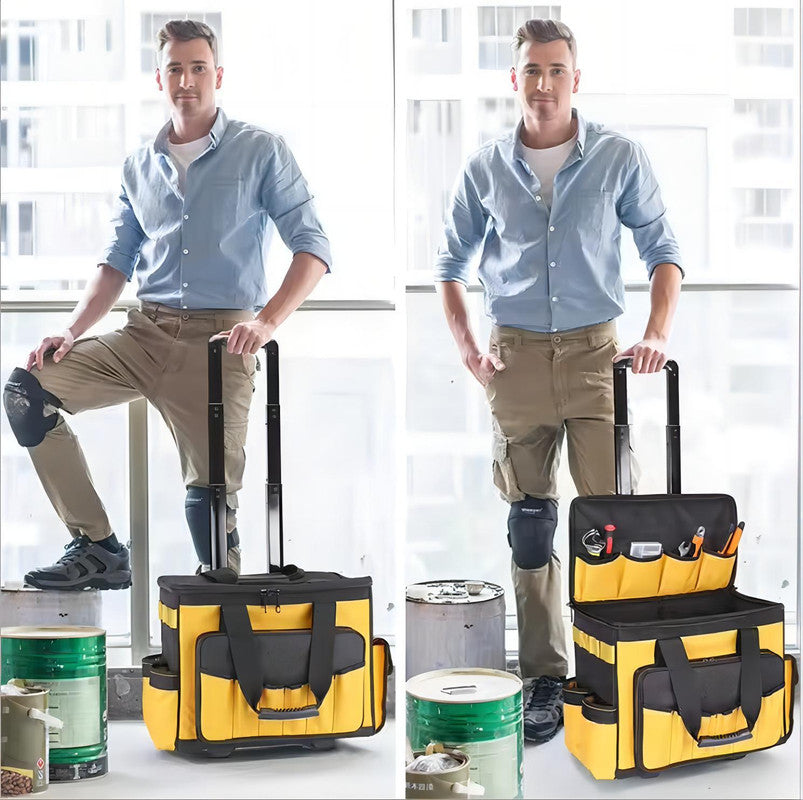 Durable Trolley Storage Wheels Electrician Tool Bag